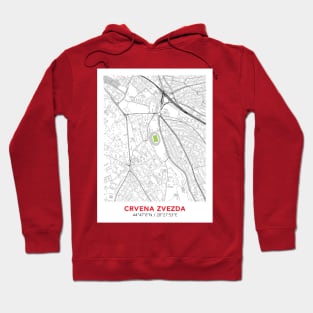 Red Star Stadium Map Design Hoodie